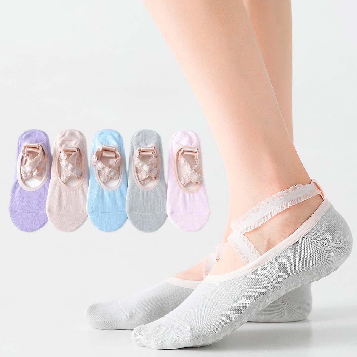 전문 솔리드 컬러 요가 양말 실리콘 미끄럼 방지 발레  - Yoga Pilates Girl 리뷰 및 가격